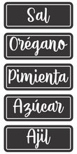 Cargar imagen en el visor de la galería, Enchúlame los Frascos - Vinilos para envases.  Condimentos