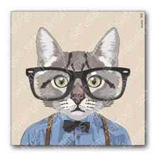 Cargar imagen en el visor de la galería, Laminas De Gatos Gato Gris / 30X30 Cm Laminas
