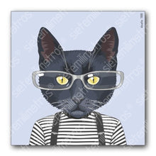 Cargar imagen en el visor de la galería, Laminas De Gatos Gato Negro / 30X30 Cm Laminas