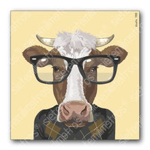 Cargar imagen en el visor de la galería, Láminas De Vacas Toro Marrón / 30X30 Cm Laminas