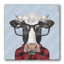 Cargar imagen en el visor de la galería, Láminas De Vacas Toro Negro / 30X30 Cm Laminas
